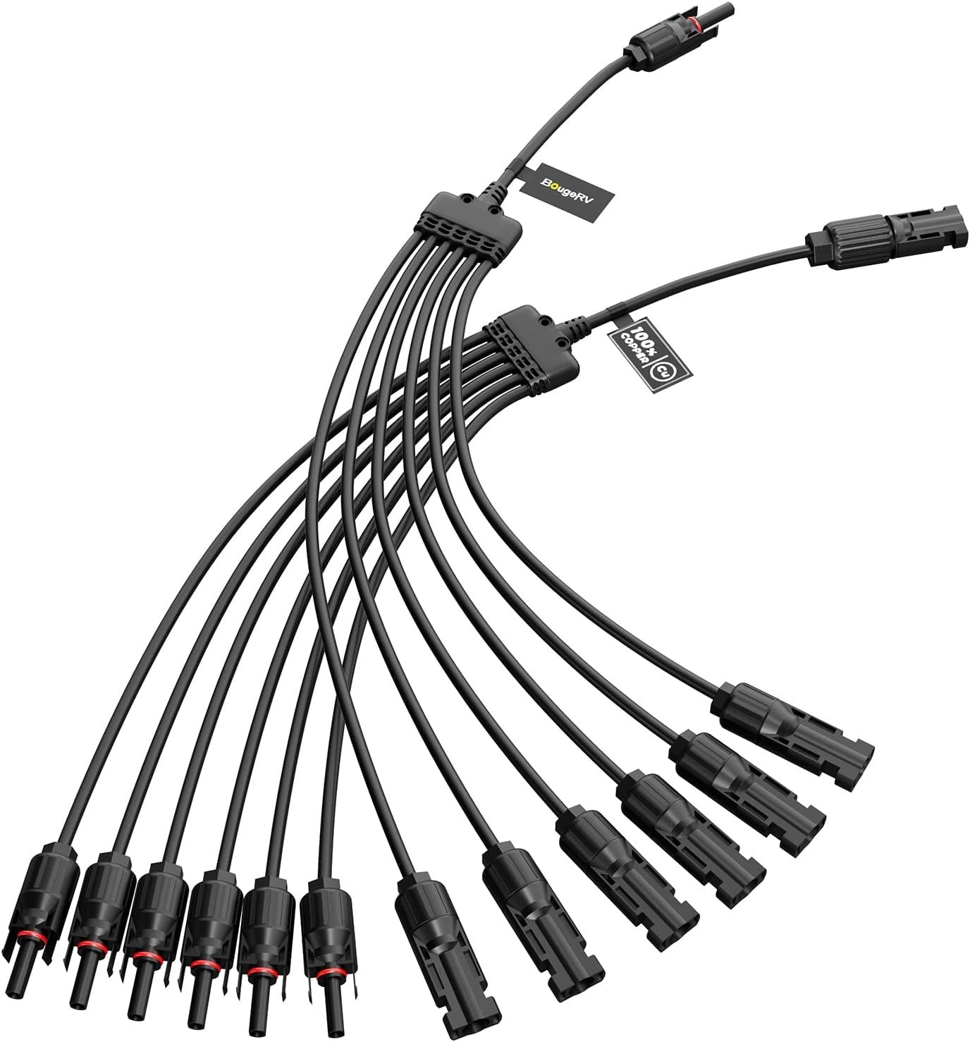 Solar Panel Y Connectors 1 to 6 Male Female Parallel Cable