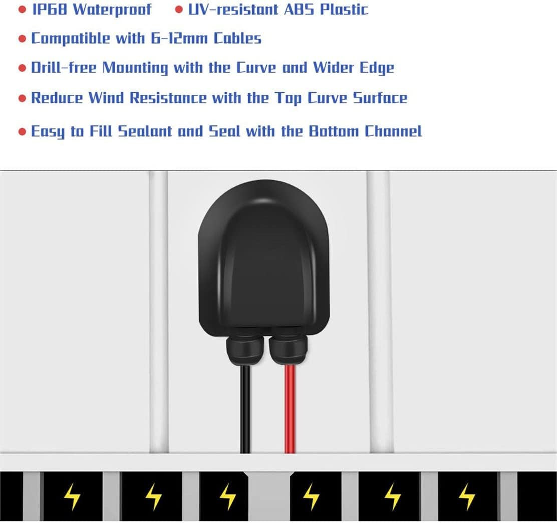 Solar Cable Entry Gland Waterproof Double Cable Connector Cover Solar Photovolta