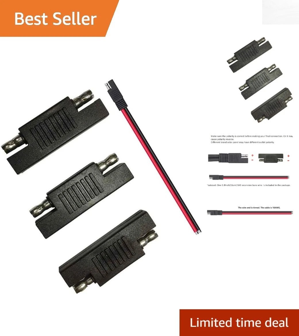 SAE Polarity Correction Connectors – Ideal for Solar Chargers & Battery Tenders