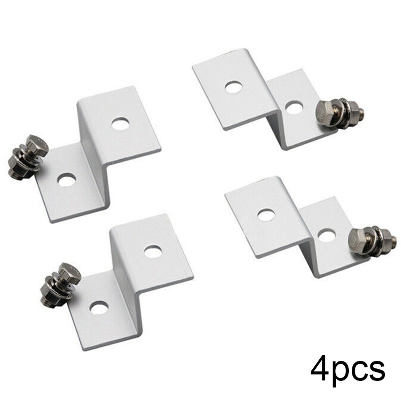 4x Panel Mounting Solar Z-Style Brackets Mounts Aluminum Alloy Battery Energy
