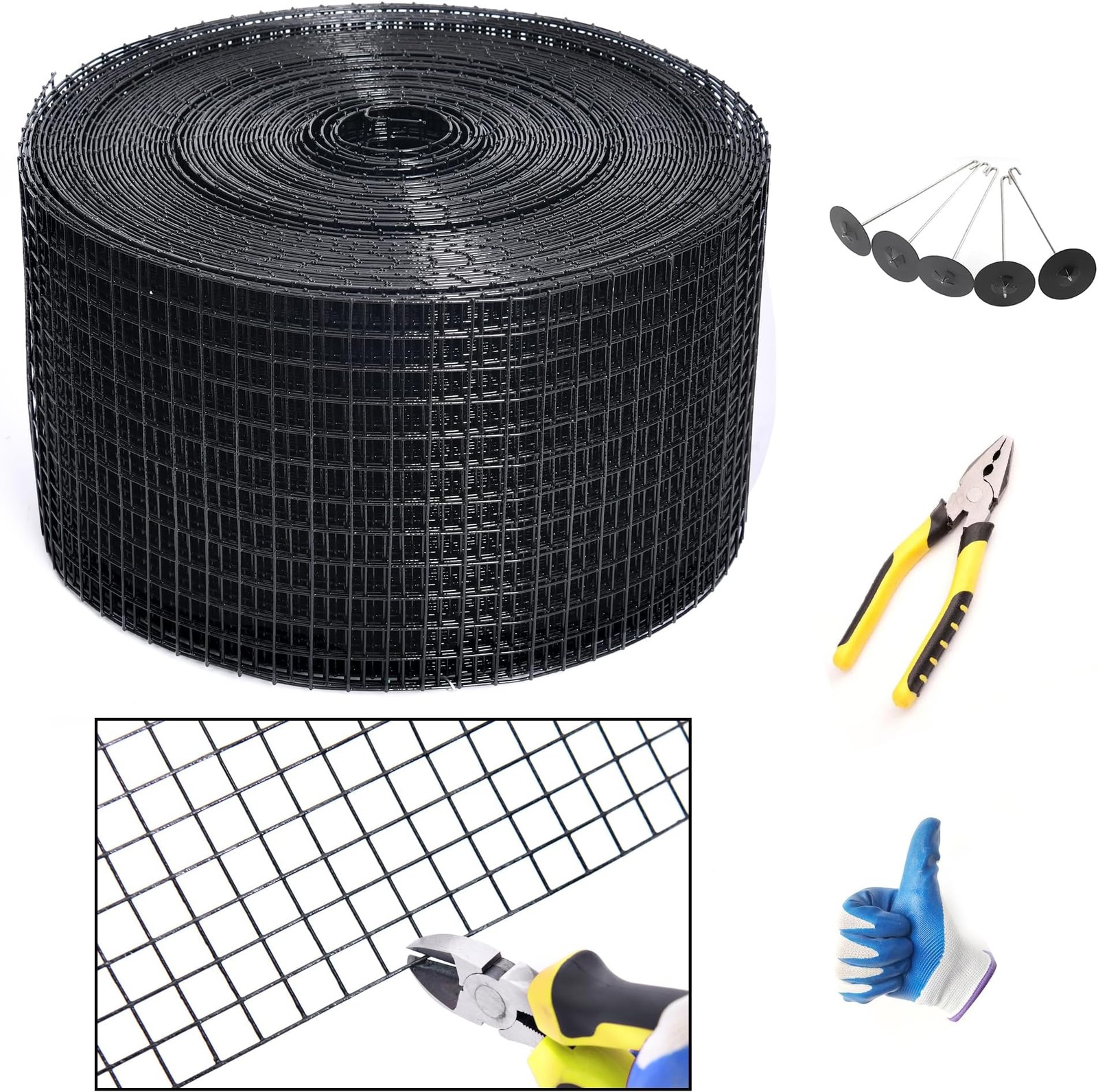 Solar Panel Guard, 6in X 100ft PVC Coated Critter Guard Roll Kit for Solar Pa…