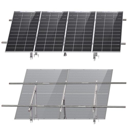 Upgraded Solar Ground Mount Adjustable Multi-Pieces Solar Panel 1-4 Panels