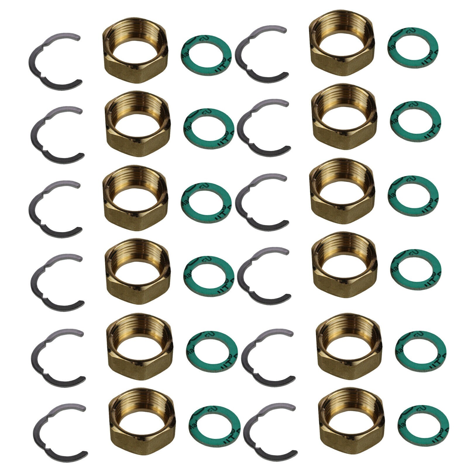 Screw Fitting Set 10-Piece Assembly Stainless Steel Corrugated Pipe DN12 Sol