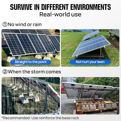 Upgraded Solar Ground Mount Adjustable Multi-Pieces Solar Panel 1-4 Panels
