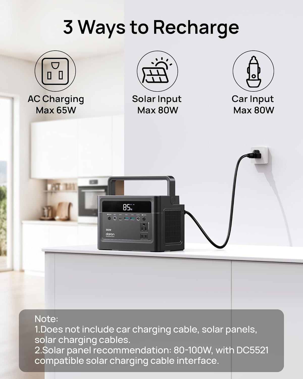 288Wh Solar Generator – Portable Power Station for Camping & Emergencies