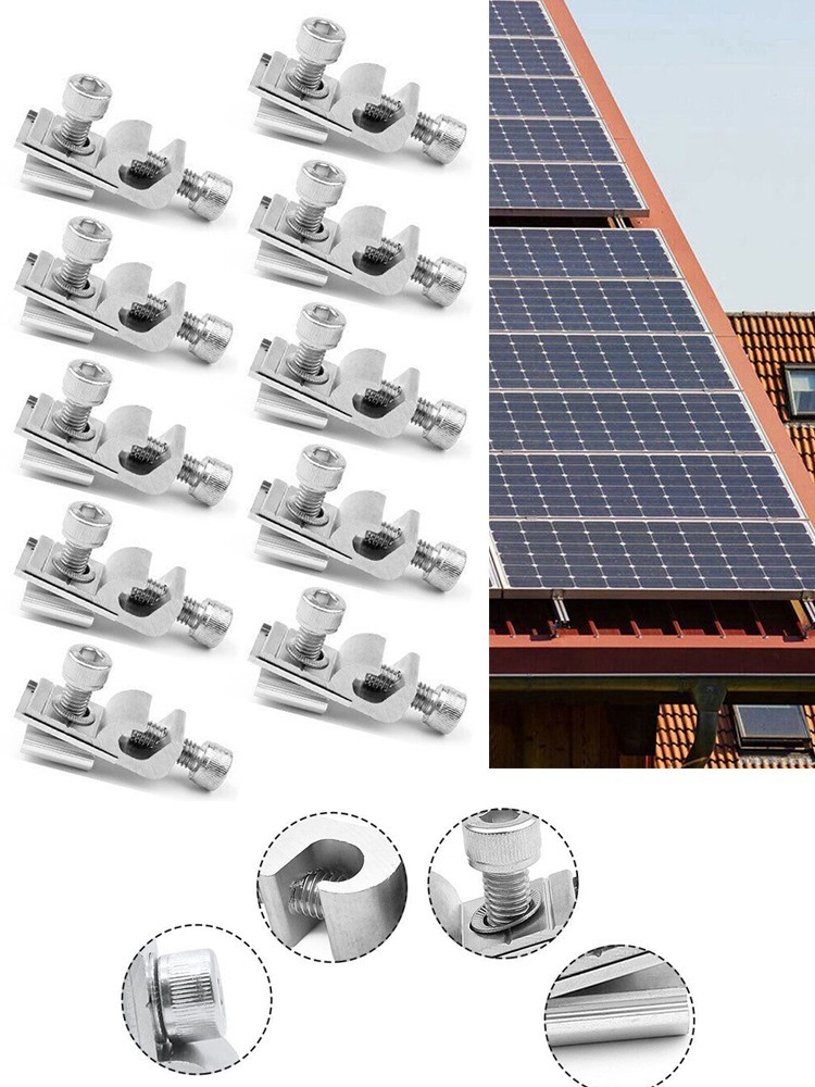 PV Bracket Solar Panel Clip Grounding Clip Grounding Lug PV Panel Mount Clip