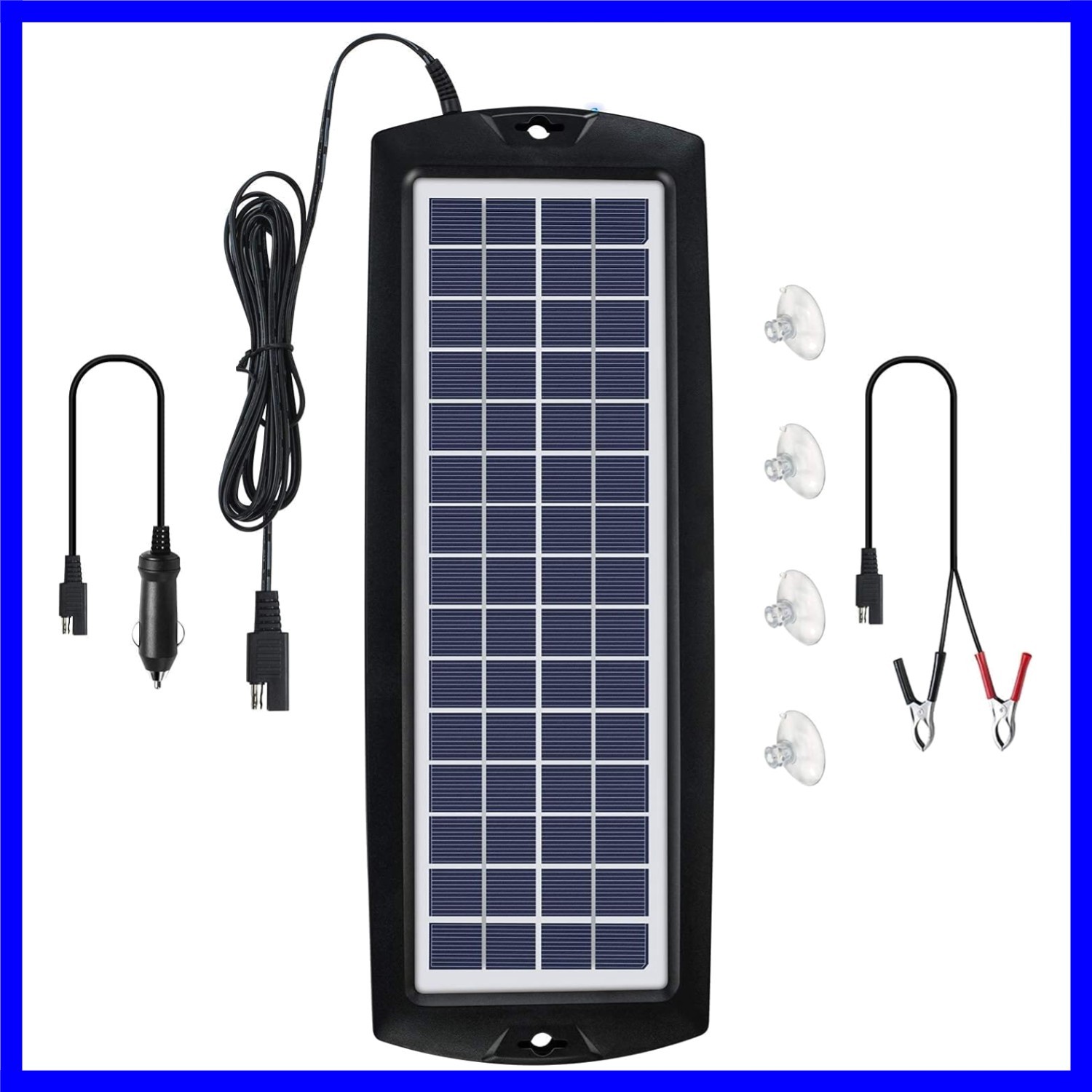 Car Battery Trickle Charger & Maintainer 12V Solar Panel Power Kit Portable B…