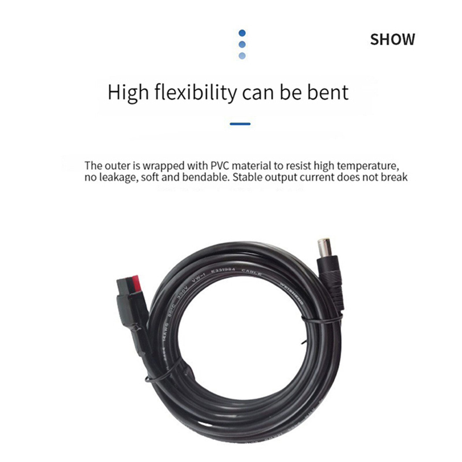 14AWG DC8MM Male to Power Cable Adapter 45A DC7909 Charging Cord