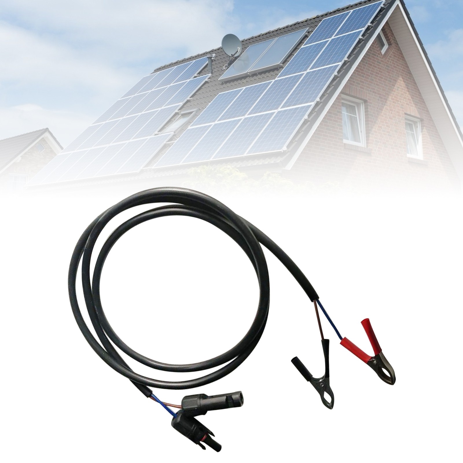 3.3ft Solar Connector Cable Durable PVC For Solar Power Systems Easy To Use