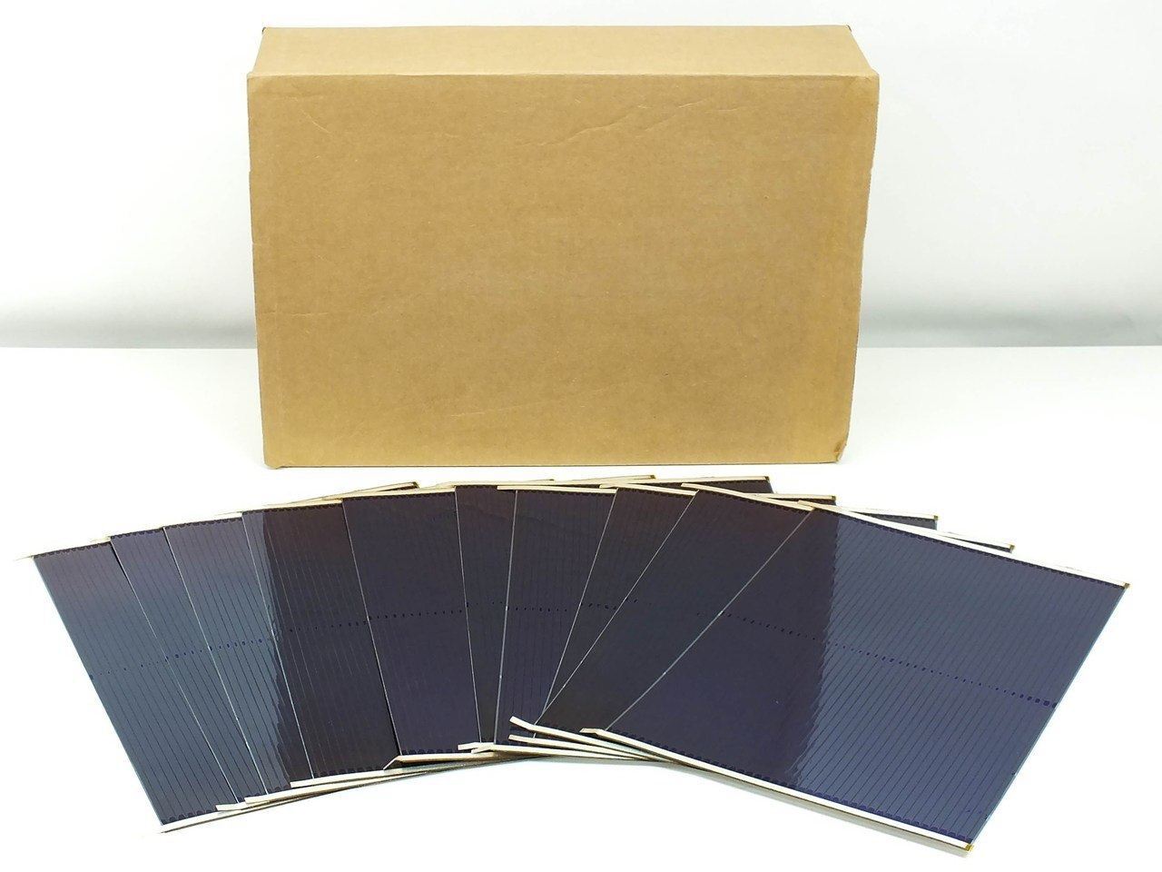 Uni-Solar Finished L-Strip Amorphous Solar Cells 7.5W 1.6V – Box of 100 Total