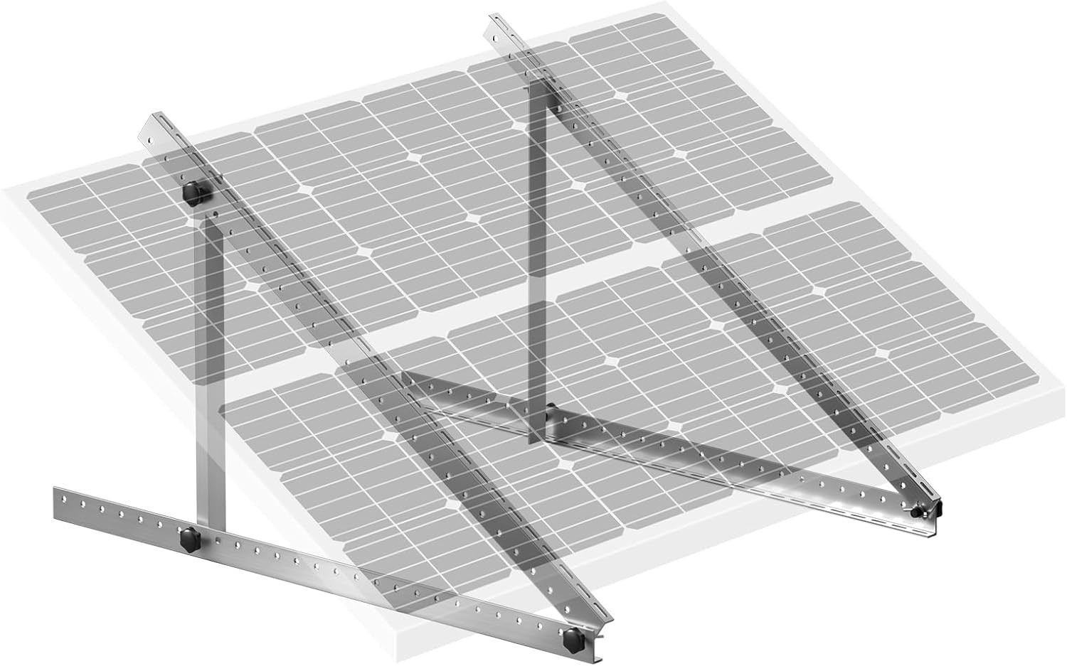 VEVOR 50-Inch Solar Panel Mounting Brackets, 0 to 90° Adjustable Tilt Mount Bra