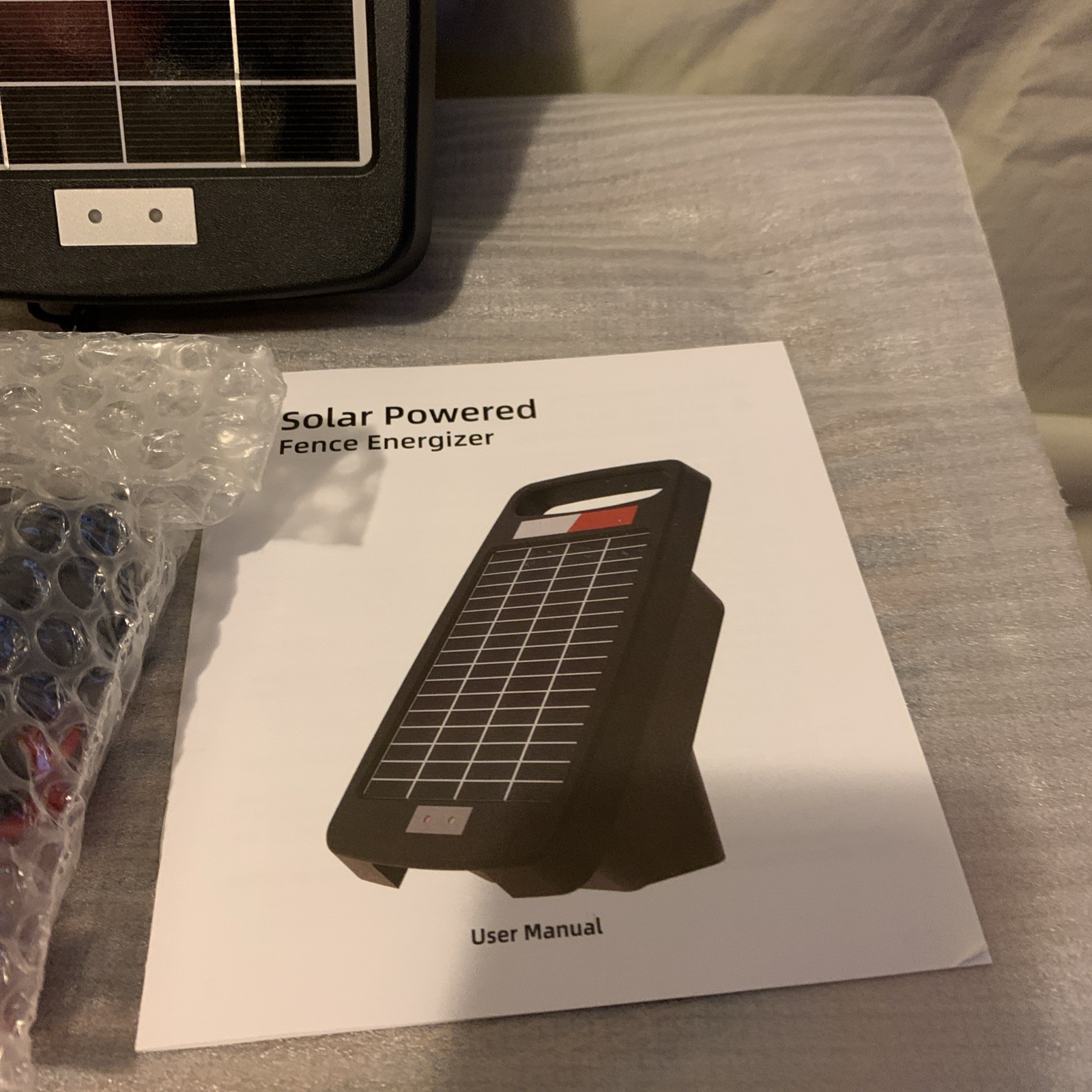 5 Miles Solar Powered Electric Fence Charger – 0.11J Output, 24/7 Day/Night Prot