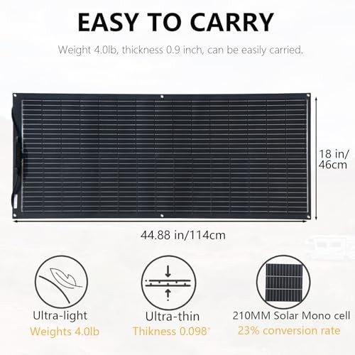 Flexible Solar Panel 100W 12V Monocrystalline Solar System kit,10A Charge
