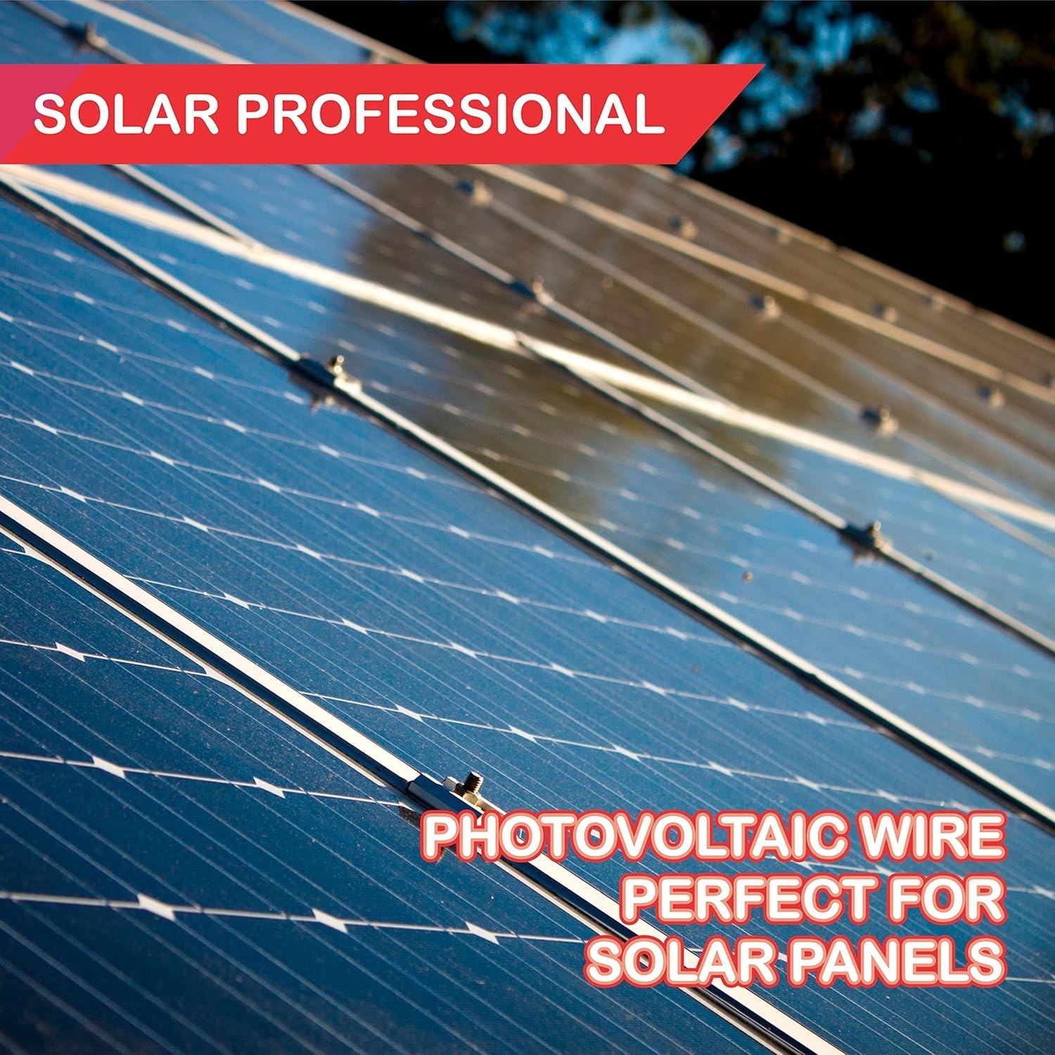 8 Gauge Solar Panel Professional Wire – Made in USA – 2×100 Ft Copper PV Wire UV