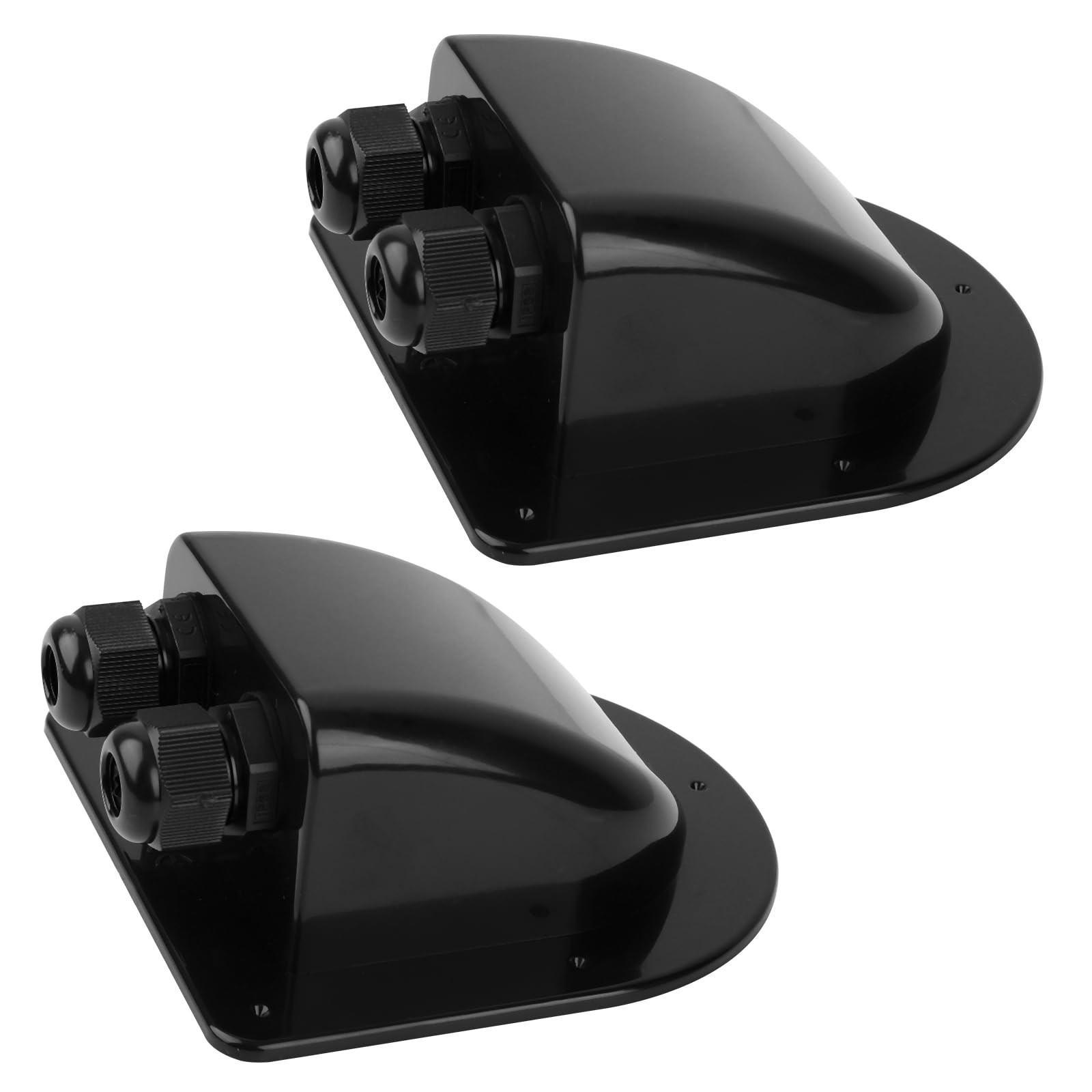 Waterproof Solar Dual Cable Gland Box – 2 Pack, Black, Double Cable Protection f