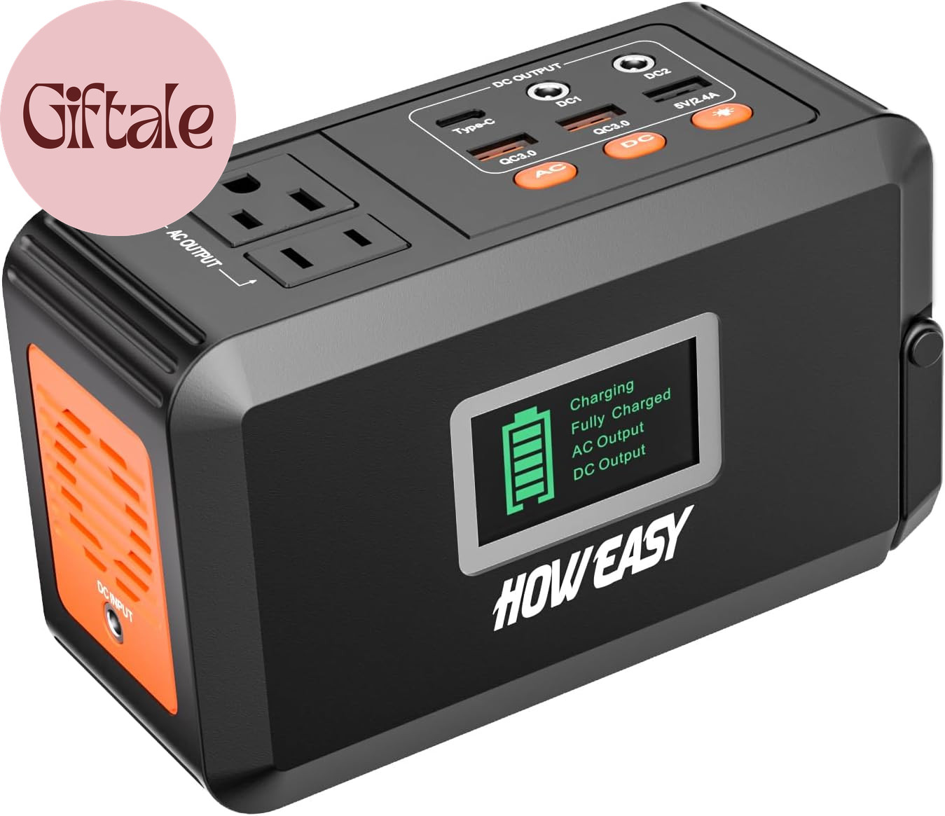 Portable Power Station,120W(240W Peak) Solar Generator,88Wh Lithium Battery Powe