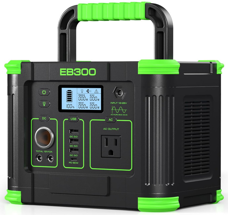 Estación de Energía Portátil 330W 288.6Wh con Carga Rápida 60W Solar, Nuevo
