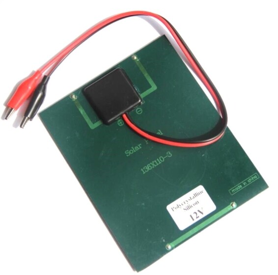 The 2W 12V solar panel charging board DIY solar dropper board+tiger clip