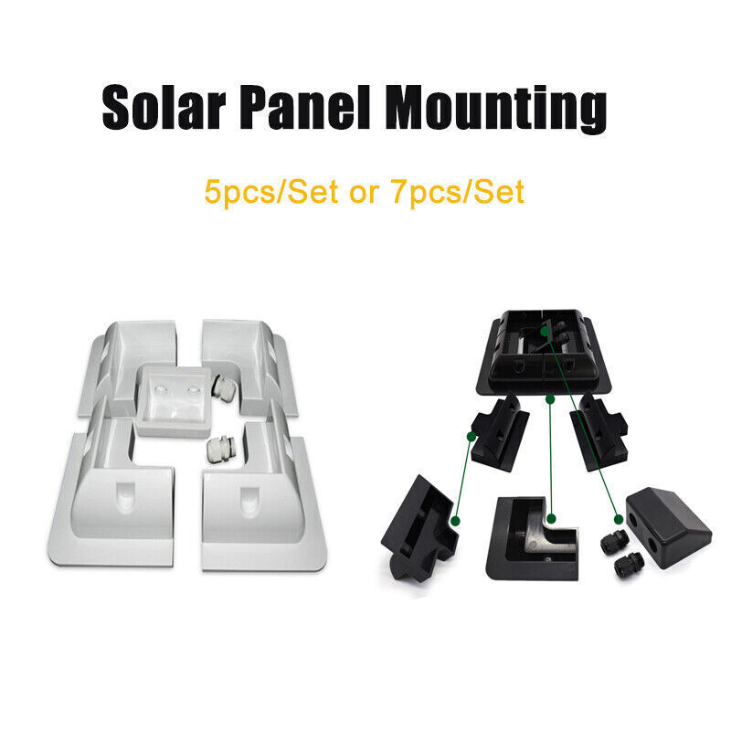 5/7x Set Solar Panel Kit Corner Cable Mounting Bracket Caravan Boat Roof Mount