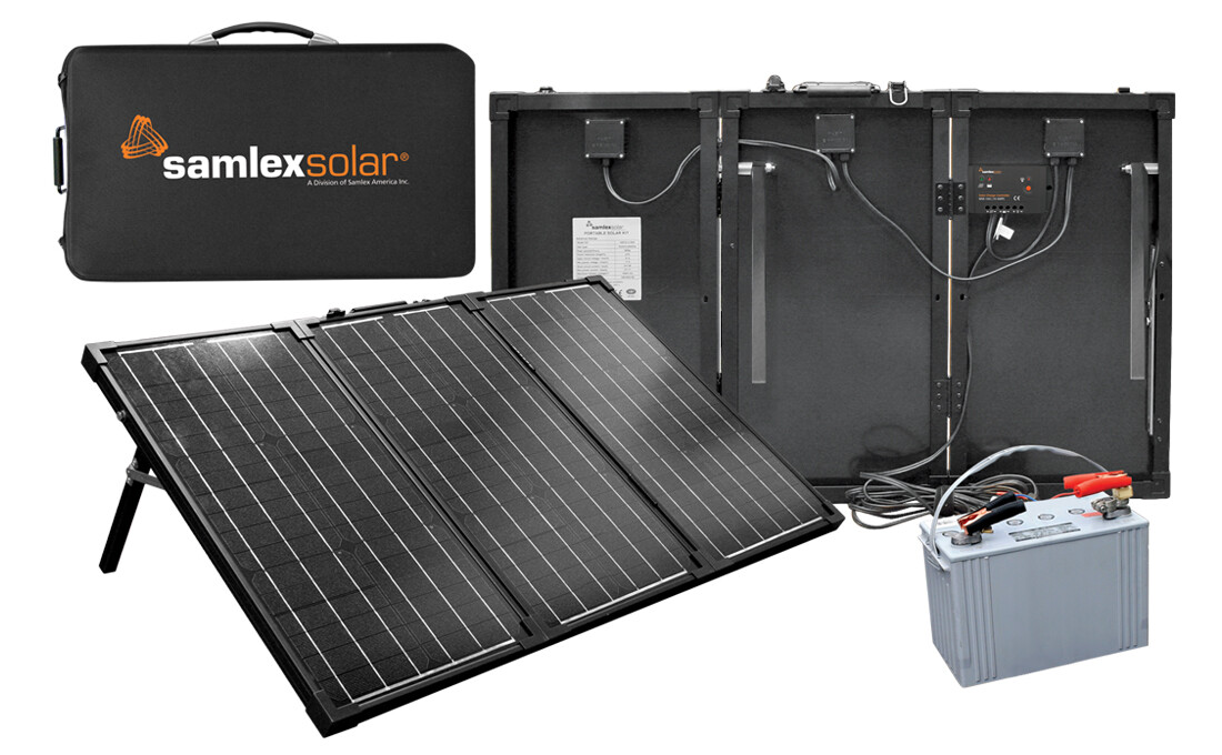 Samlex MSK-135 135W Portable Solar Charging Kit for 12V Lead Acid Batteries