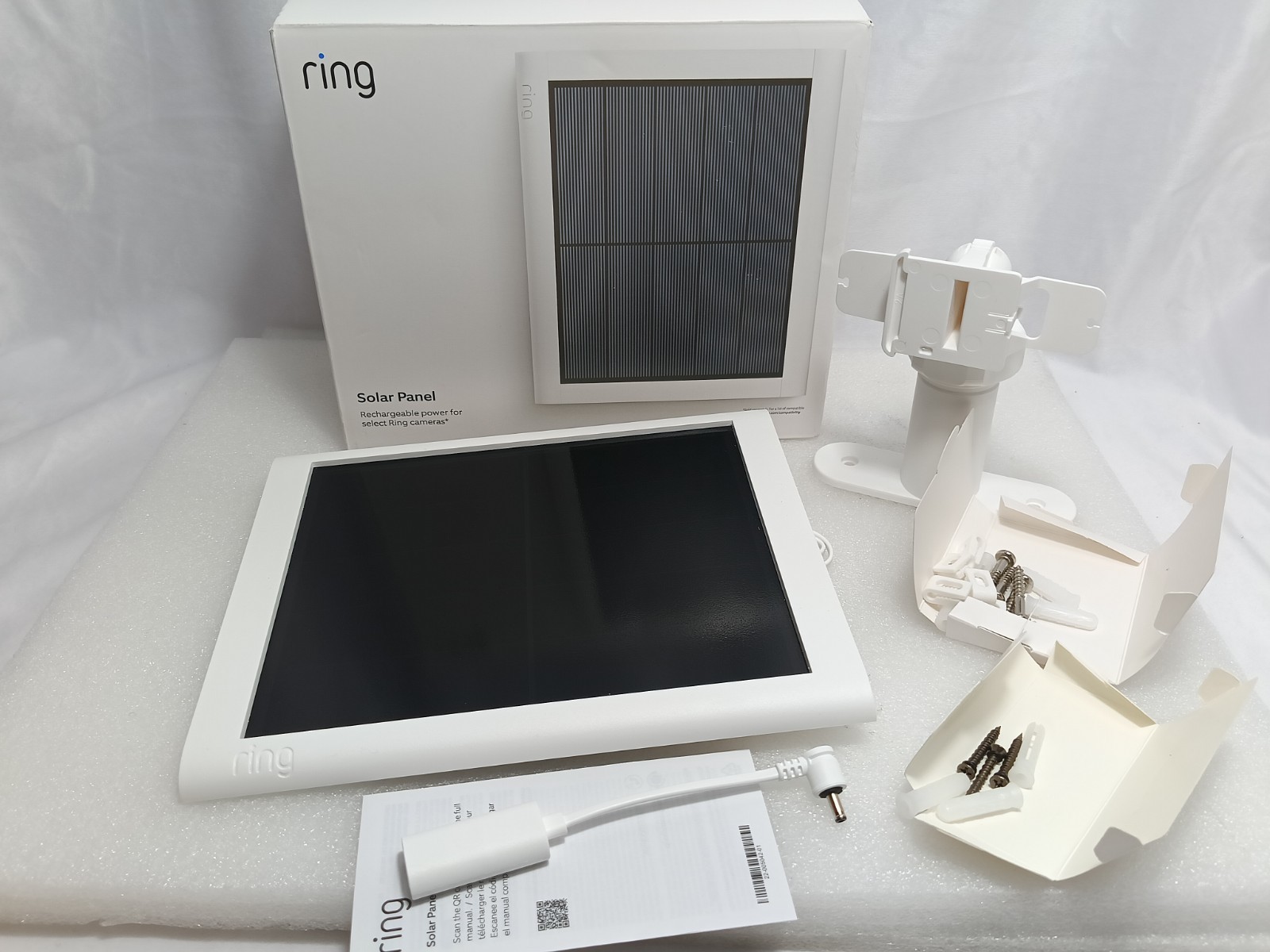 Ring 2nd Generation Solar Panel for Select Ring Cameras White USB-C NEW/OPEN BOX