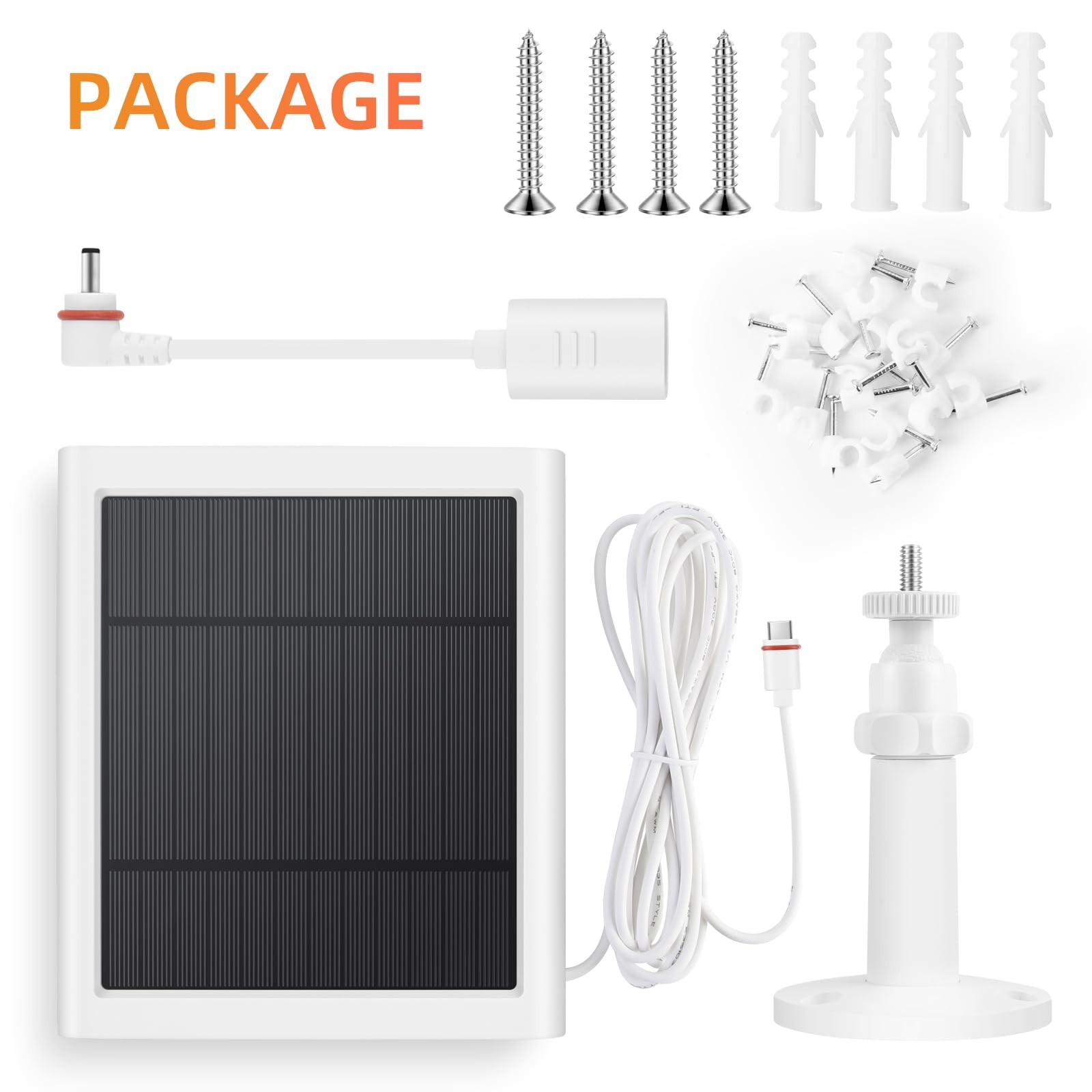 Solar Panel for Ring Camera 2 Pack 4W Solar Charger Compatible with Rings