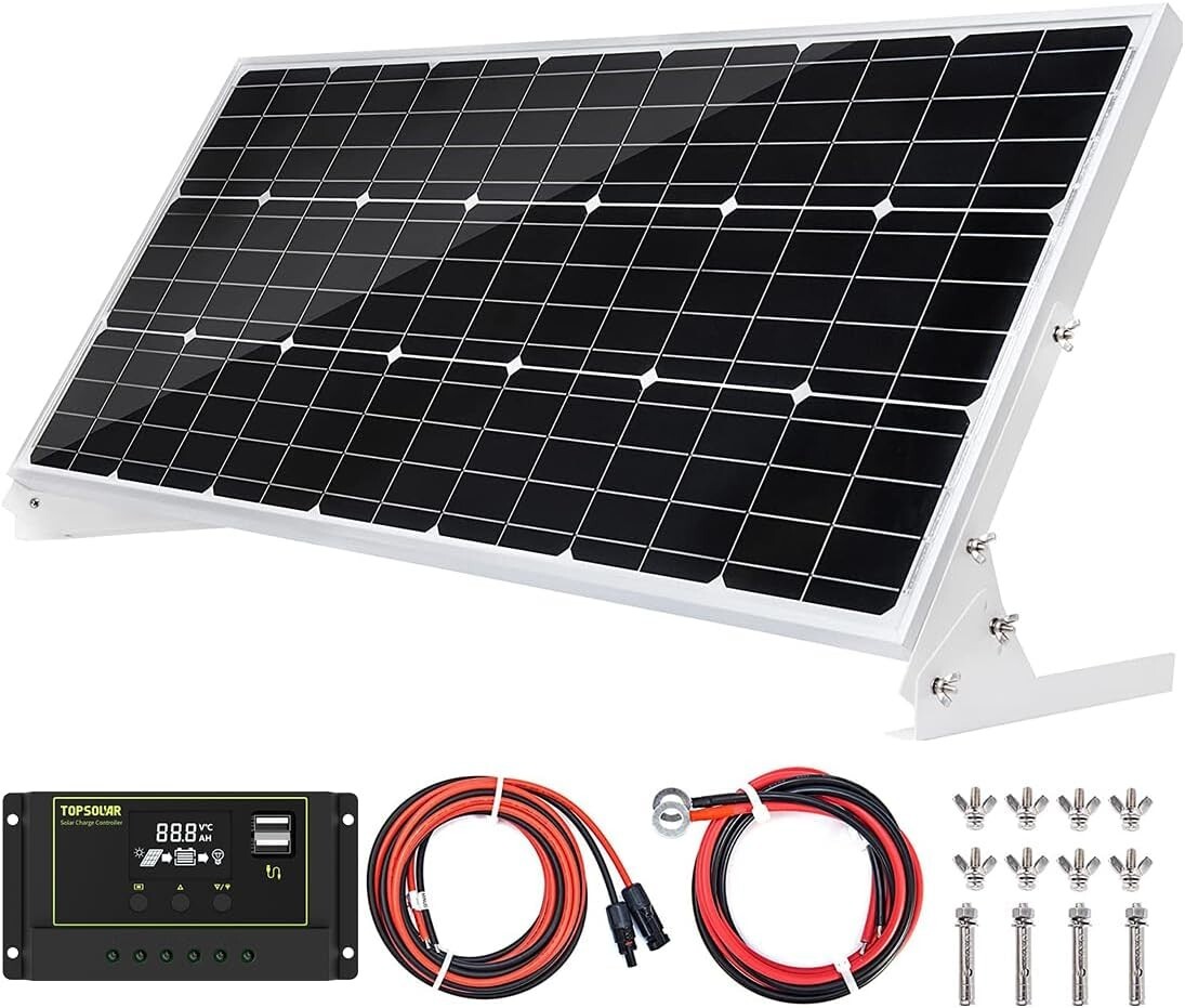 100W 12V Solar Panel Kit Battery Charger 100 Watt 12 Volt Off Grid System for…