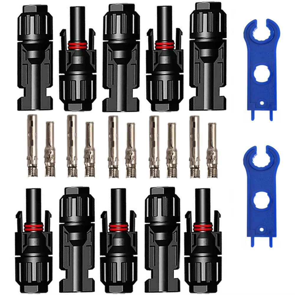 5 Pairs/Lot Solar Connectors with 2Pcs Spanner Waterproof Solar Panel Connector