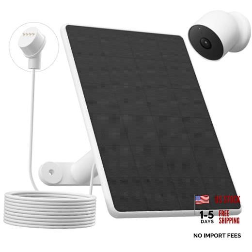 Solar Panel for Google Nest Camera,6W Solar Power Charger for Google 6W 1Pack