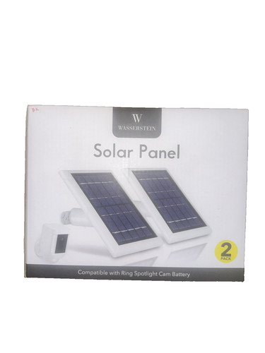 Wasserstein Solar Panel Compatible with Ring Spotlight Cam Battery- Black 2 Pack