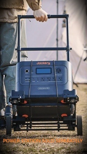 Jackery Power Station Cart Trolley, Brakes, Detachable Swivel Wheels