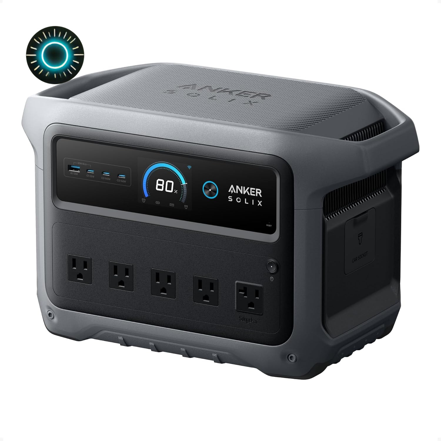 SOLIX C1000 Gen 2 Portable Power Station 2,000W Peak 3,000W Solar Generator NEW