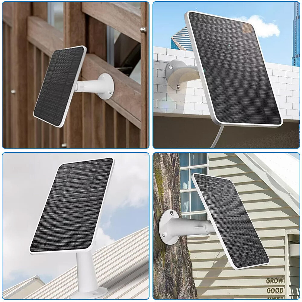 Universal Solar Battery Charger Panel for Ring Spotlight Stick Up Cam Cable