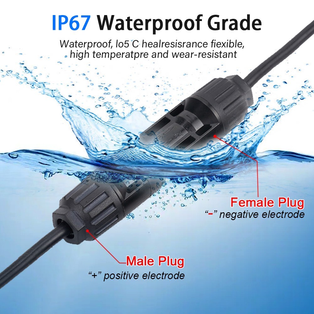 10FT XT60 Extension Cable XT60 Female to Solar Connector Cable for Solar Panel