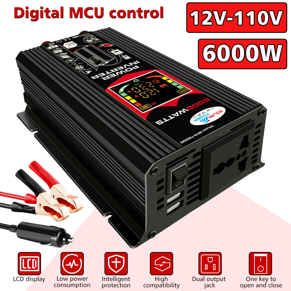 6000W Solar Panel Kit Solar Power Inverter Generator 100A Home 220V Grid System