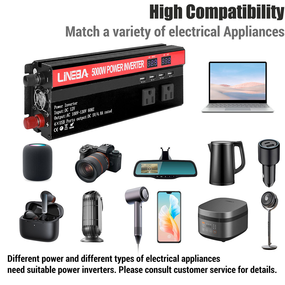 6000W Complete Solar Panel Kit Solar Power Generator 100A Home 110V Grid System