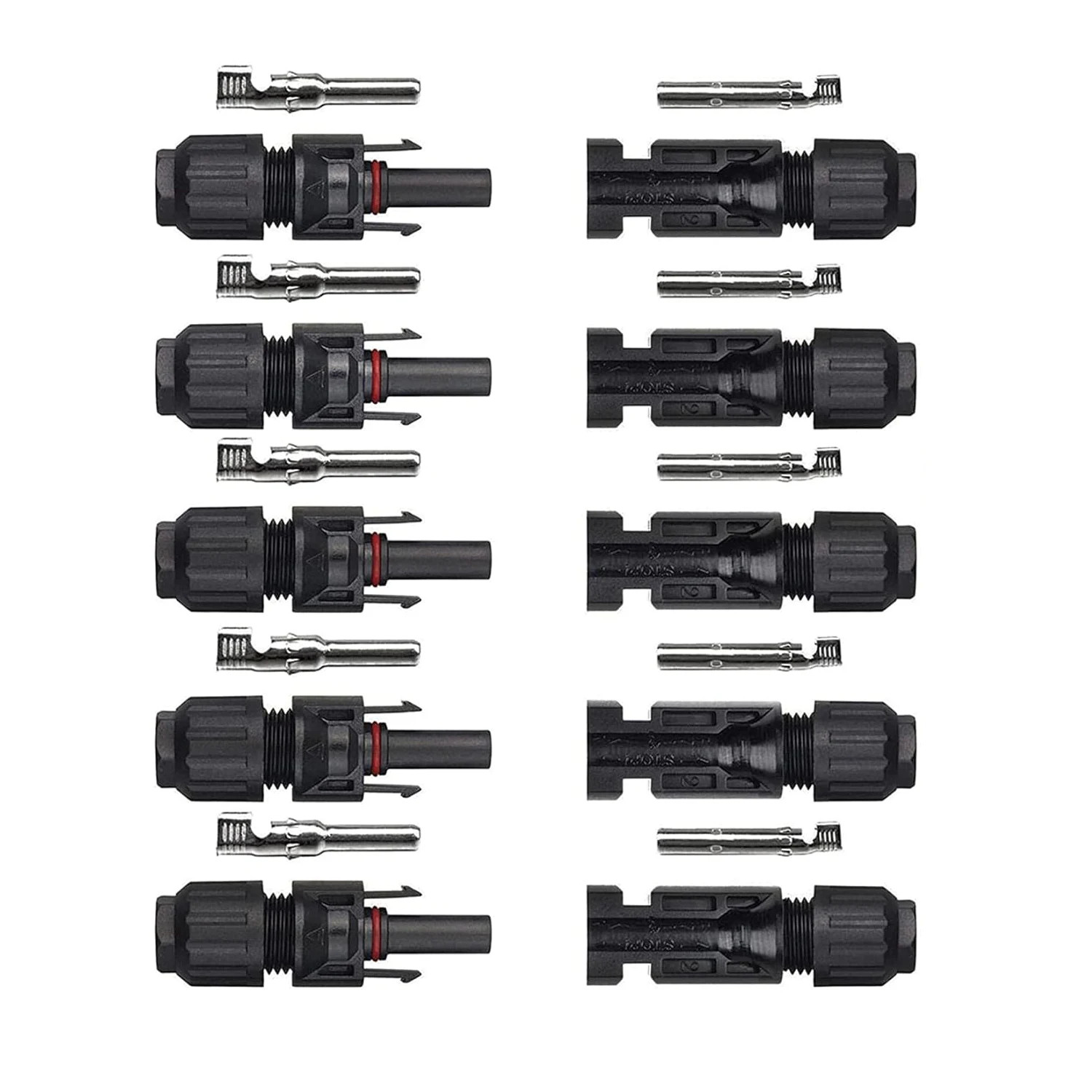 5Pairs Solar Panel Connectors IP67 Waterproof Solar Cable Connectors 1000V 30A M