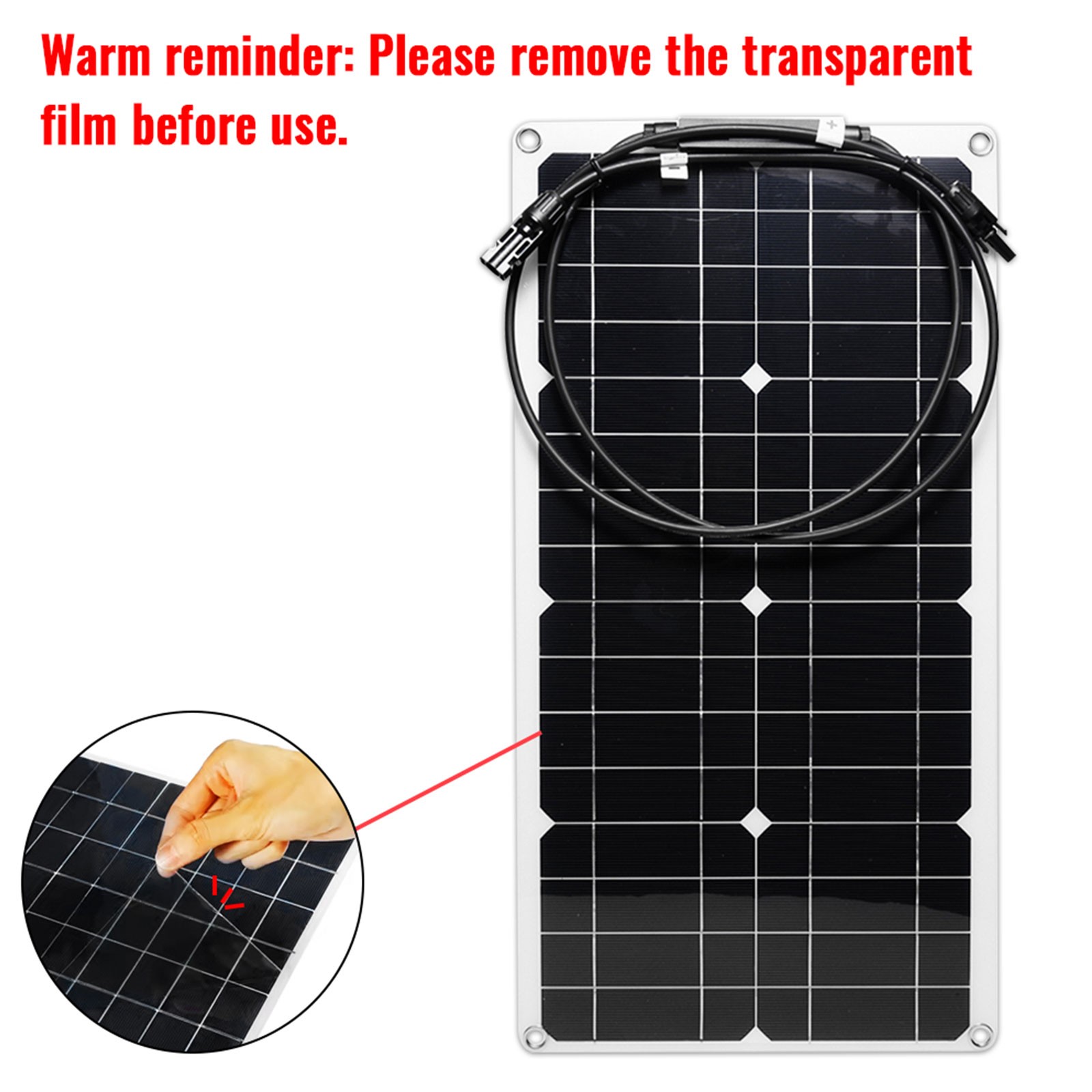 15000W Peak Solar System Kit 2pcs Flexible Panel DC12V/24V AC110V/220V Inverte9z