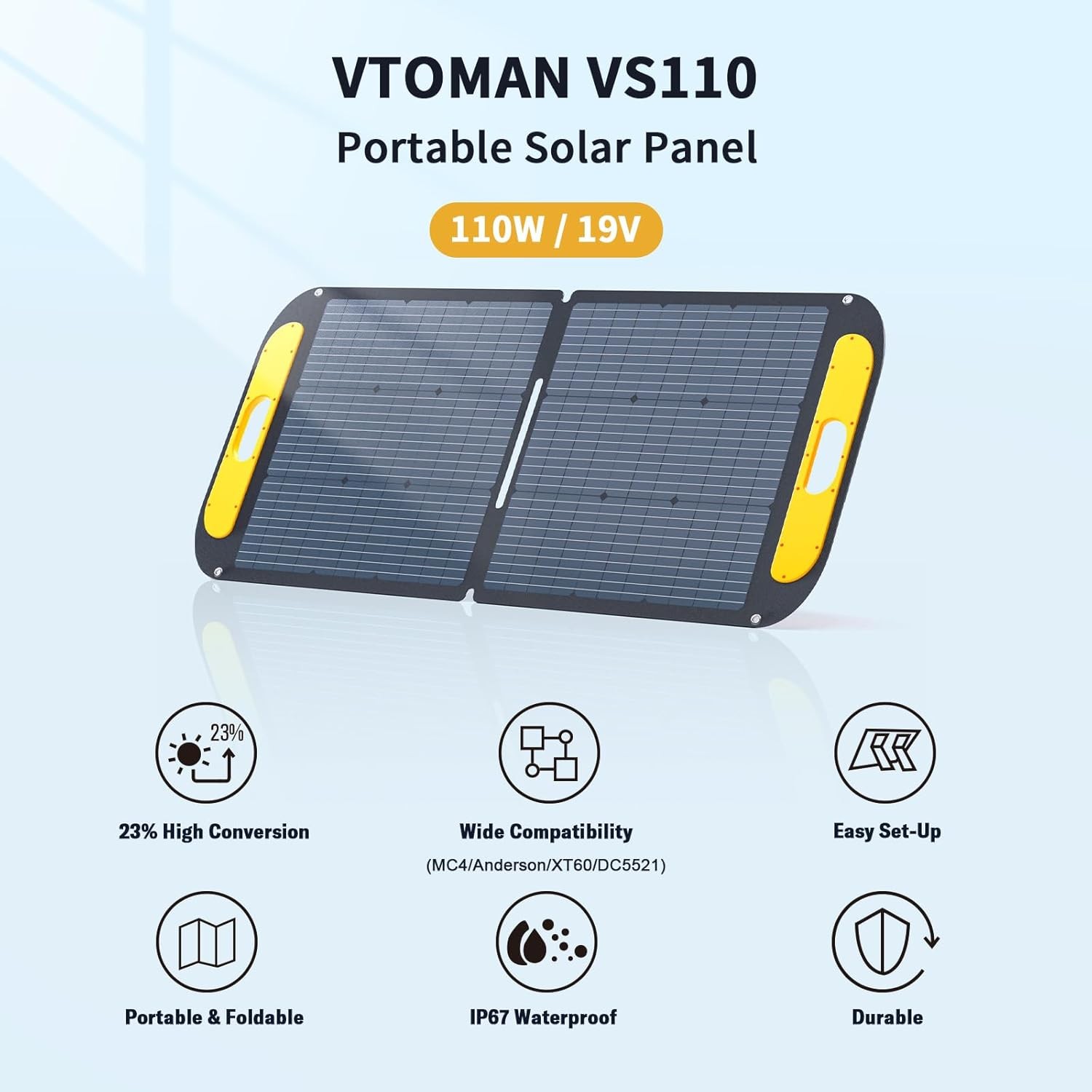 VTOMAN 110W Folding Solar Charger IP67