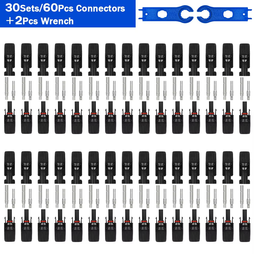 5/10/20/30/50 Pairs DC Solar Connector 1000V 30A Panel Stecker IP67 Waterproof C