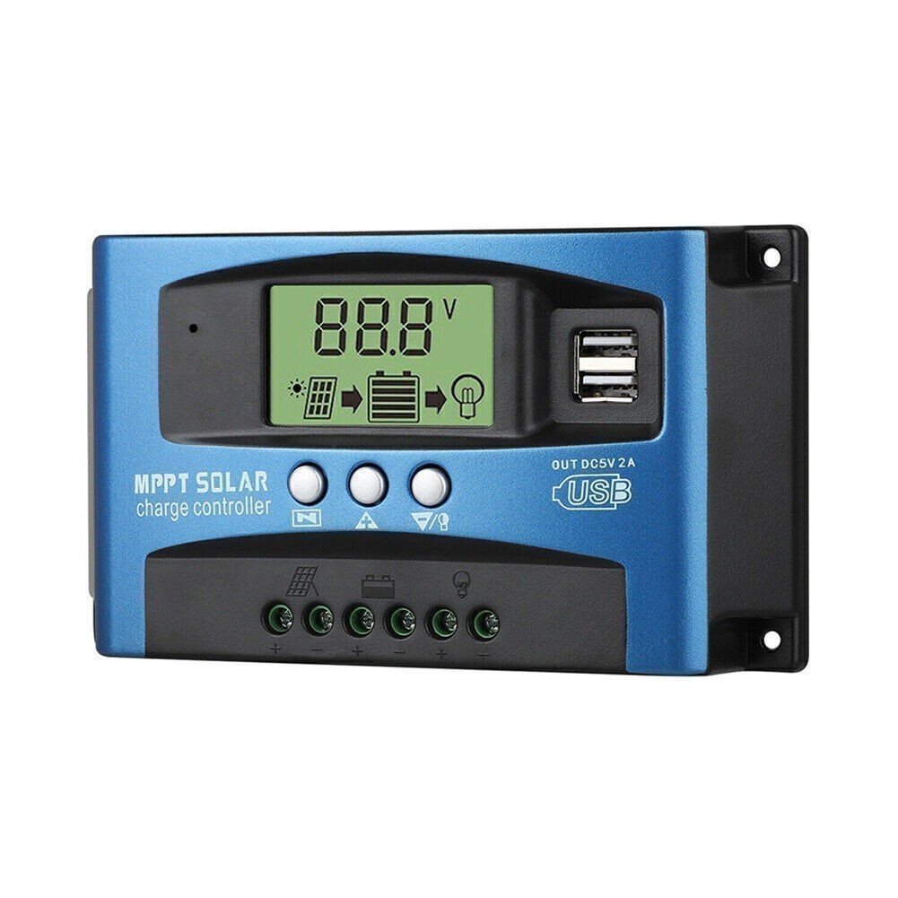 30-100A MPPT Solar Panel Regulator Charge Controller 12V/24V Auto Focus Tracking