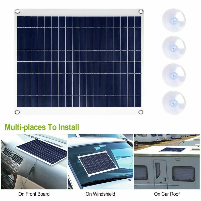 Waterproof Outdoor 12V 25W Solar Panel Kit For RV Car Boat Car Battery Charger