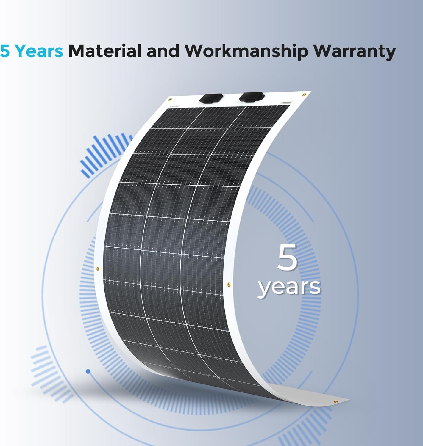 Flexible Solar Panel 100 Watt 12 Volt Monocrystalline Semi-Flexible Bendable Mon