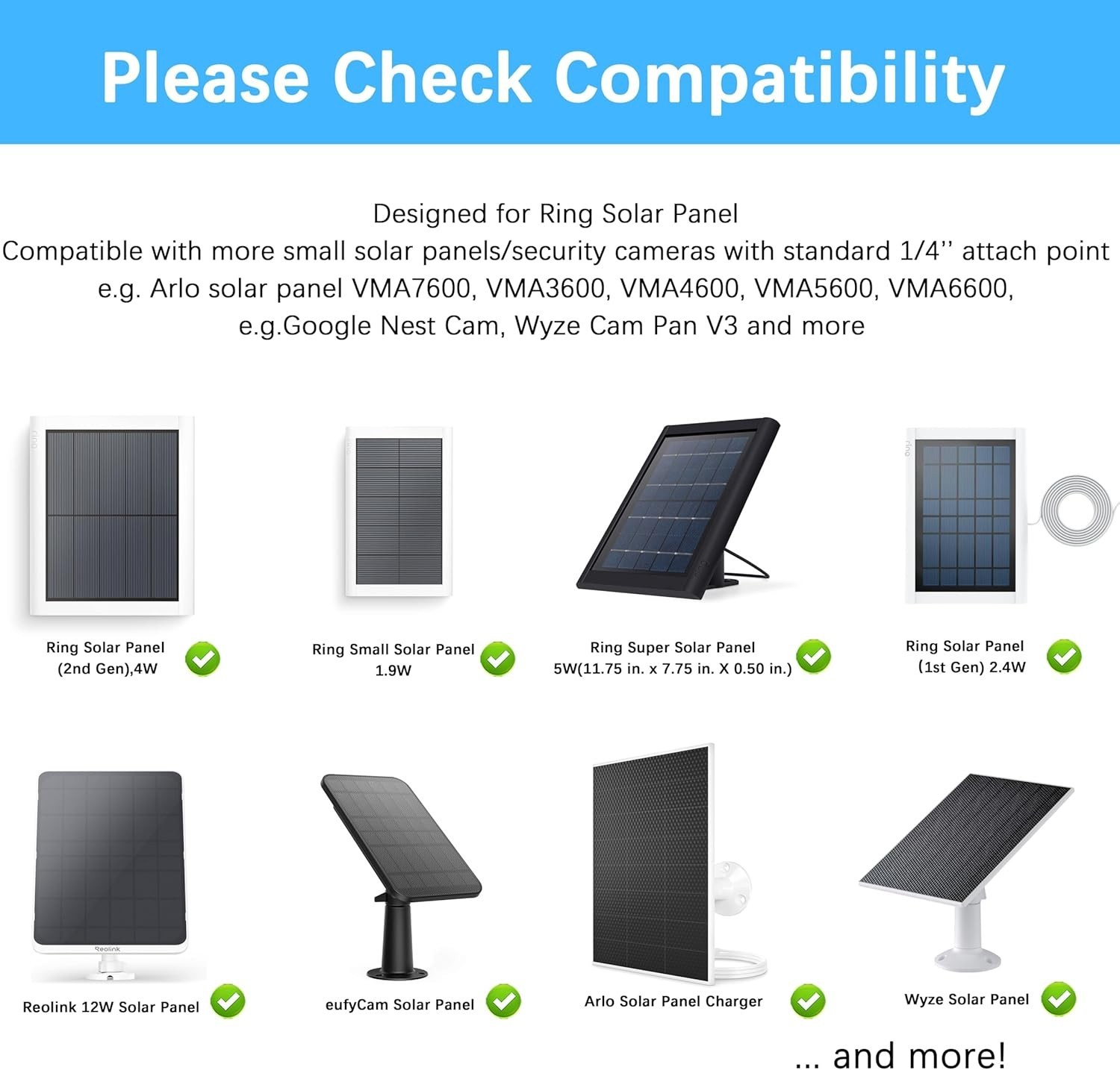 Universal Adjustable Solar Panel Mount for Ring, Eufy & More – Fits Up to 17 …