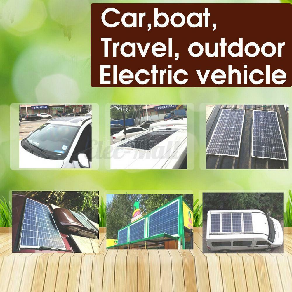 150W Flexible Solar Panel Module Battery Charger Kit Outdoor RV Marine Car 18V
