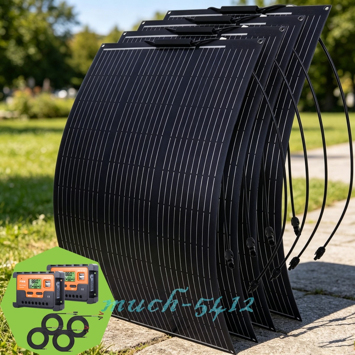 400W 260° Bendable Solar Panel Portable 12-18V 18BB Mono Cell for Marine RV Camp
