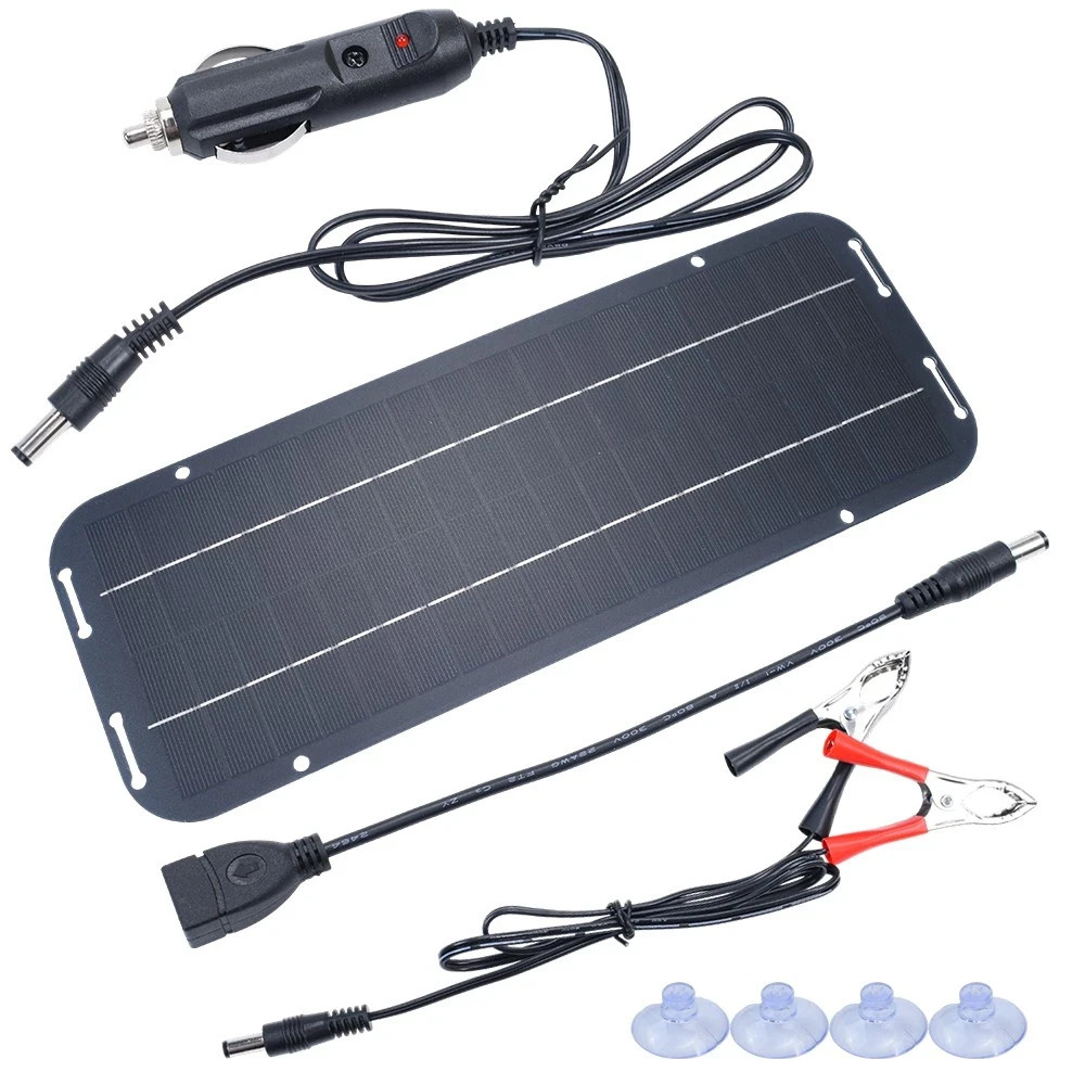 30W Solar Panel Kit 12V Trickle Charger Battery Charger Maintainer Boat RV Car