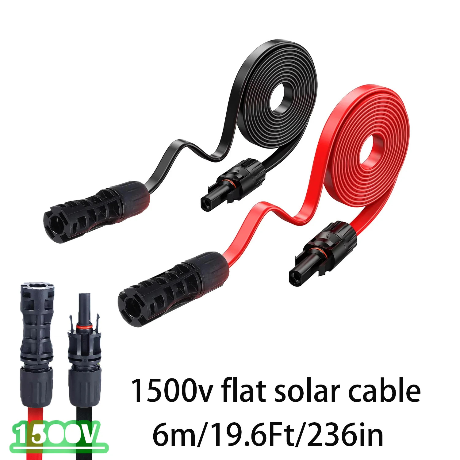12AWG Window Pass through Solar Panel Extension Cable Flat Wire for Zendure/Ecof