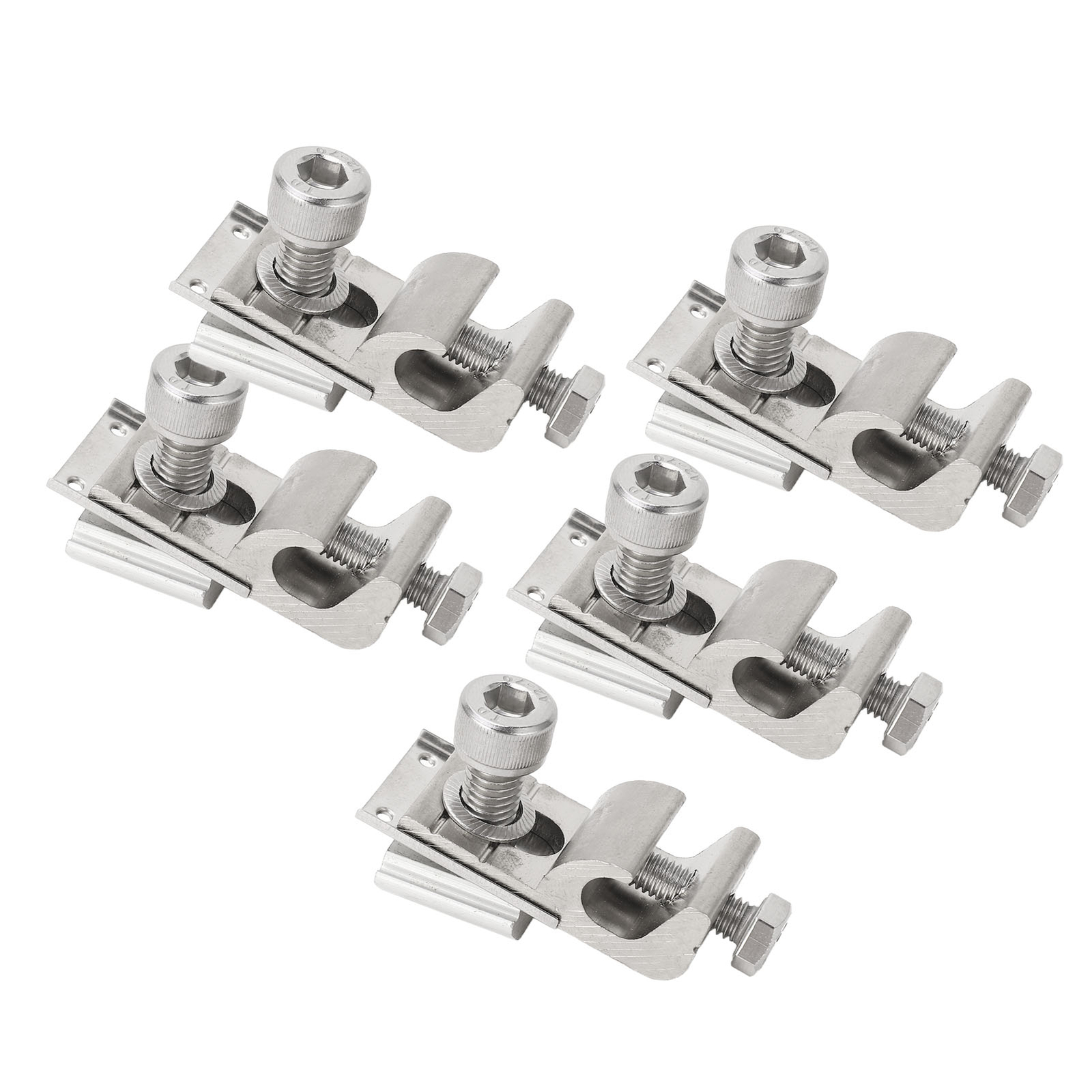 5Pcs Solar Panel Grounding Lugs Metal Clips Cable Clamps Bracket Earth Clip♡