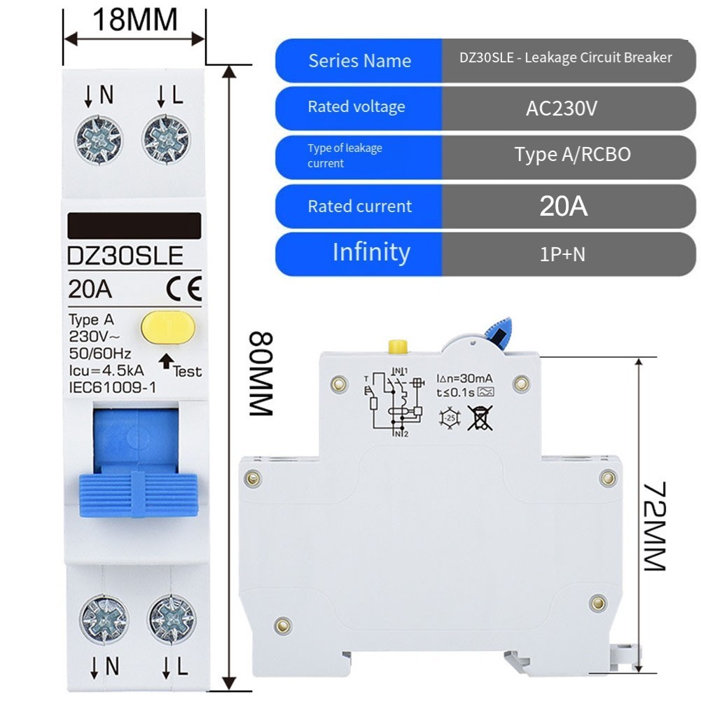 Reliable 16A 2Pin Circuit Breaker for Home and Office Electrical Systems